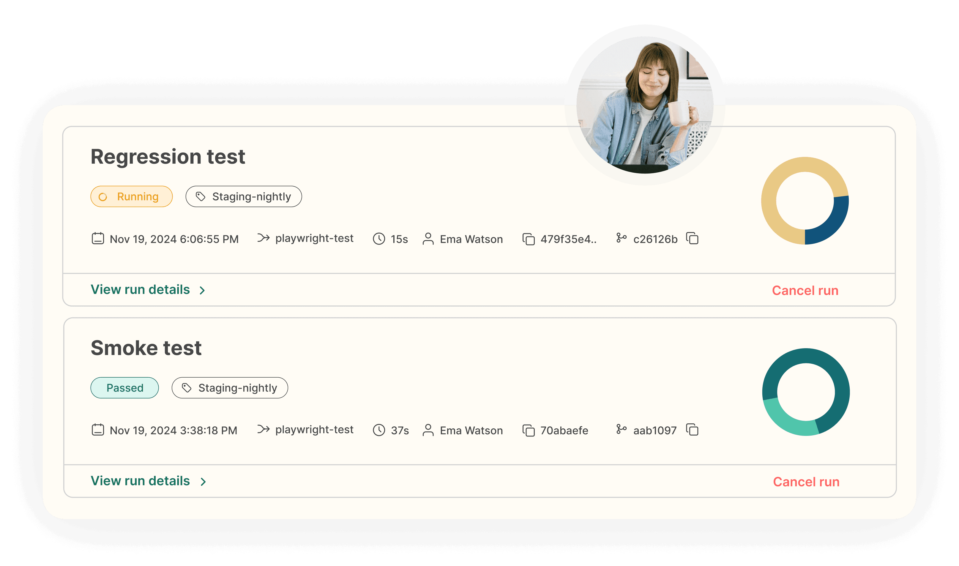 Get real-time test results.