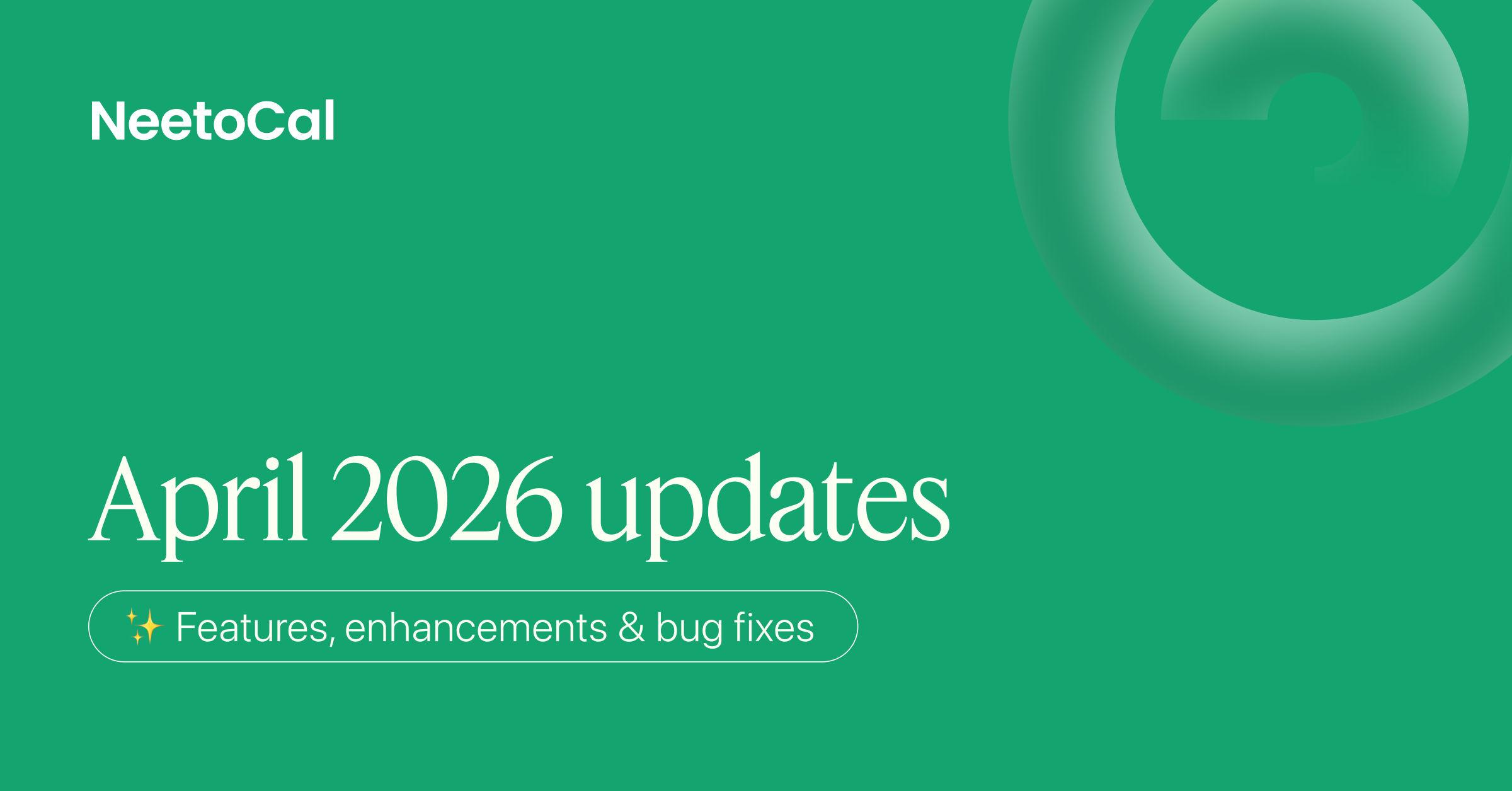 April 2026 updates - Dodo Payments integration, audit logs and more