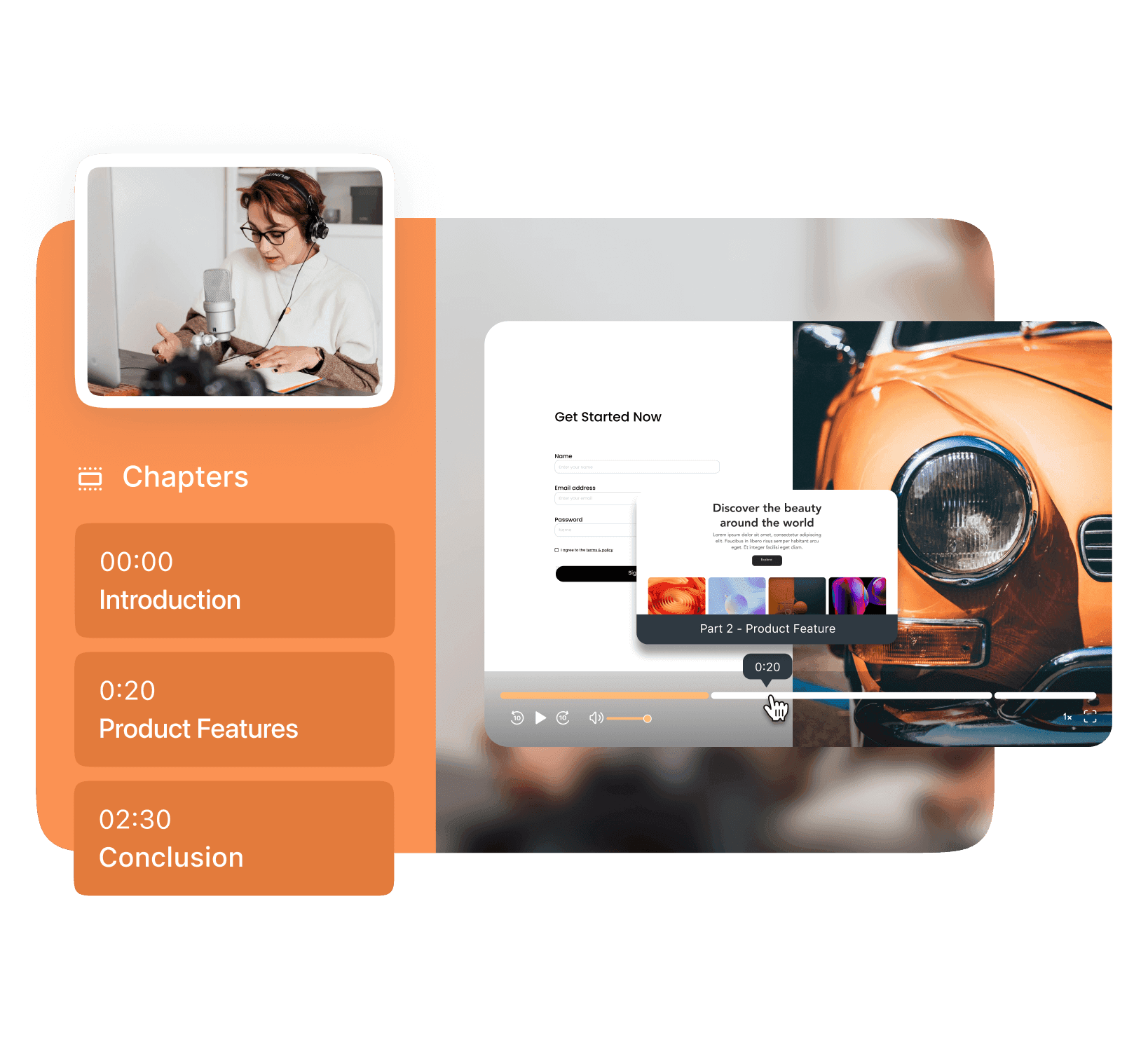 Chapter creation for easy navigation.
