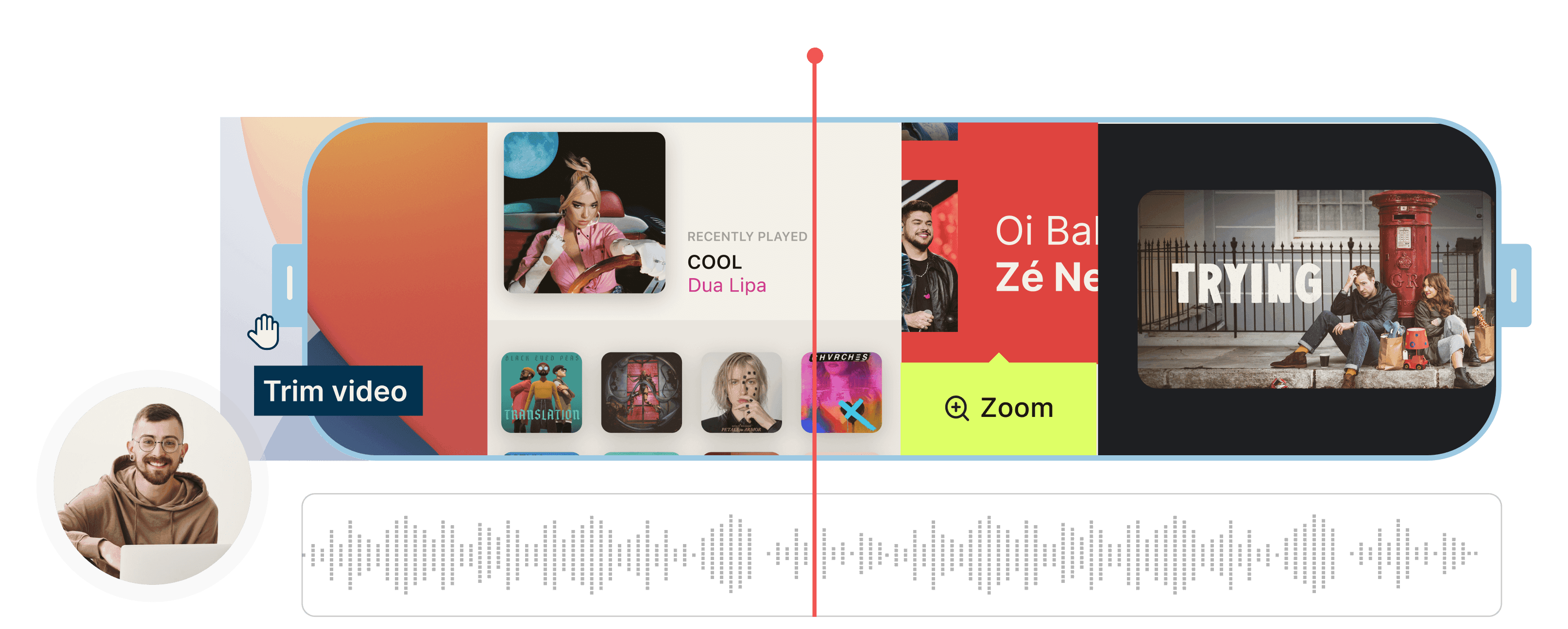 Say bye to editing tools.Do more than just recording. Coming soon